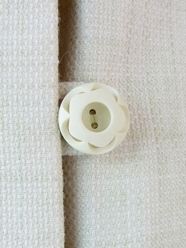 【送料無料】フランス買い付け 60年代製 アイボリー X かけボタン ヴィンテージ コート 21FC226【ヨーロッパ古着】