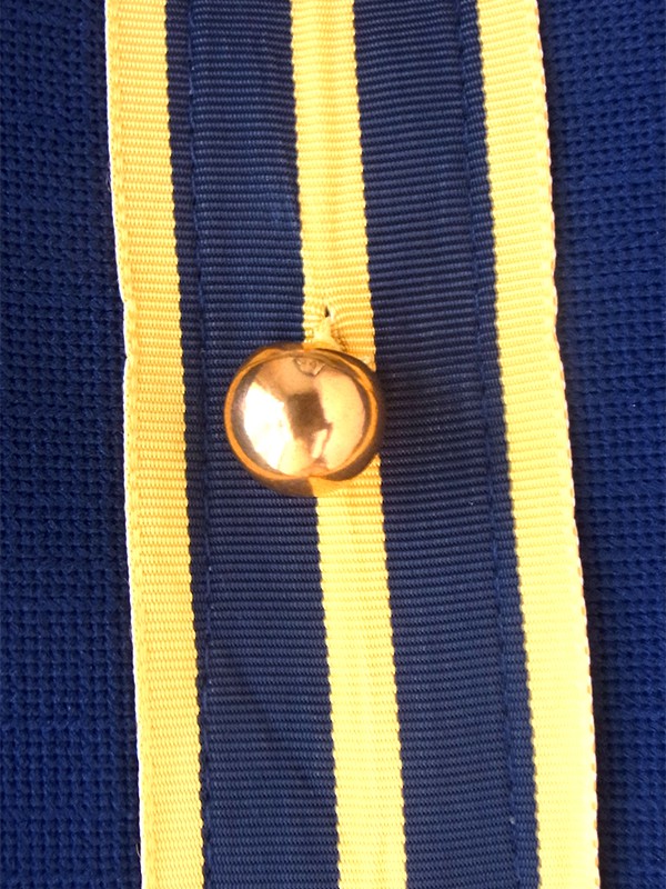 ロンドン買い付け 70年代製 ホワイト X イエロー・ブルー 腕部生地切り返し ベルト付き ワンピース 21OM910