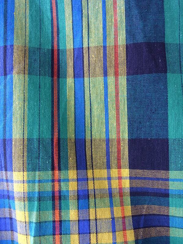 ヨーロッパ古着 フランス買い付け 60年代製 グリーン X マドラスチェック ヴィンテージ キュロット ワンピース 23FC110