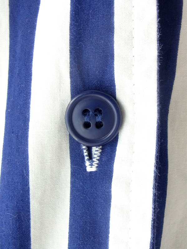 ヨーロッパ古着 フランス買い付け 60年代製 ブルー X ホワイト ストライプ ヴィンテージ ワンピース 23FC128