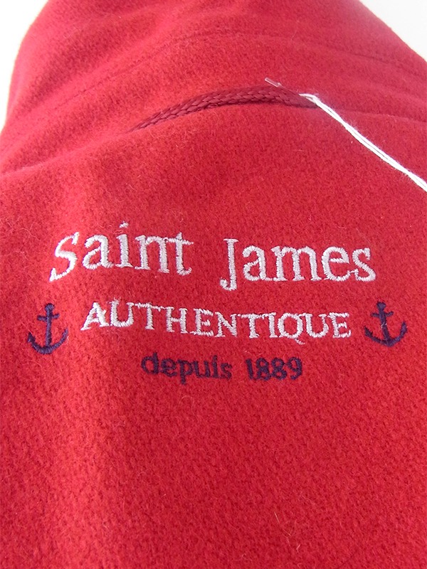 ヨーロッパ古着 フランス買い付け Saint James ワインレッド ウール コート 23FC300
