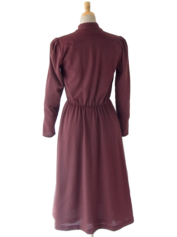 送料無料】フランス買い付け 70年代製 ブラウン X ワンピース