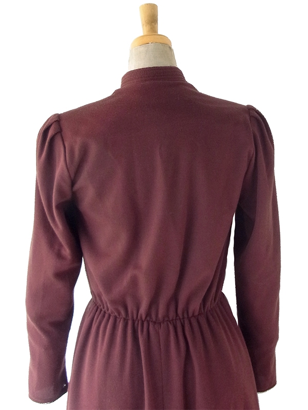 ヨーロッパ古着 フランス買い付け 70年代製 ブラウン X ワンピース・ヴェスト セットアップ 23FC405