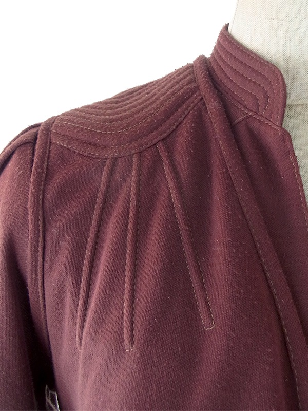 ヨーロッパ古着 フランス買い付け 70年代製 ブラウン X ワンピース・ヴェスト セットアップ 23FC405