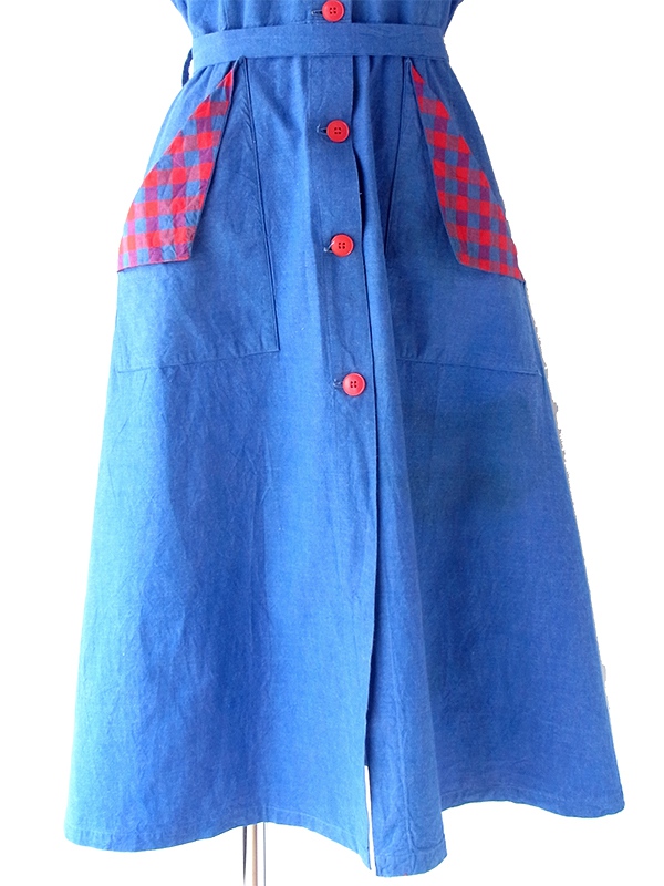 vintage 古着　60s 70s マドラスチェック　ワンピース vintage 古着 60s 70s マドラスチェック ワンピース