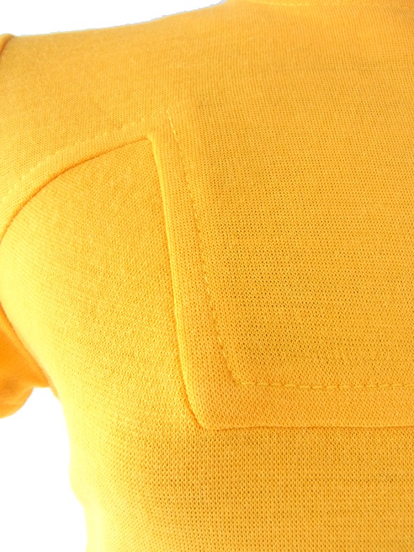 ヨーロッパ古着 ロンドン買い付け 70年代製 イエロー X シームデザイン ポケット付き ヴィンテージ ワンピース 24OM007