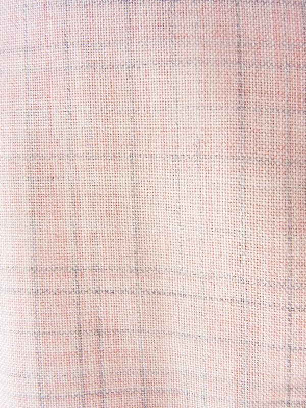 ヨーロッパ古着 ロンドン買い付け 70年代製 ピンク X チェック柄 ネイビー リボンタイ ヴィンテージ ワンピース 24OM021