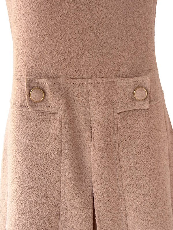 ヨーロッパ古着 ロンドン買い付け 70年代製 ブラウン X レトロデザイン ワンピース 24OM037