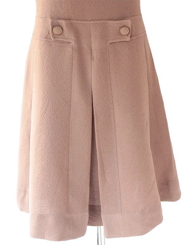 ヨーロッパ古着 ロンドン買い付け 70年代製 ブラウン X レトロデザイン ワンピース 24OM037