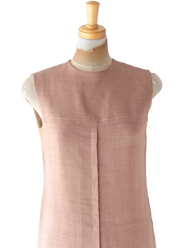 【送料無料】60年代製 サーモンピンク  ジャケット X ワンピース セットアップ 24WB118【レトロ古着】