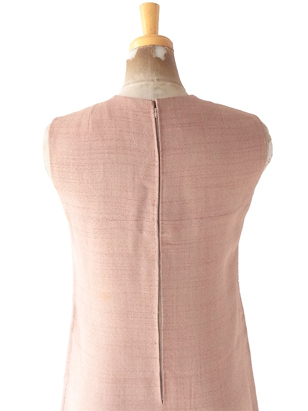 【送料無料】60年代製 サーモンピンク  ジャケット X ワンピース セットアップ 24WB118【レトロ古着】