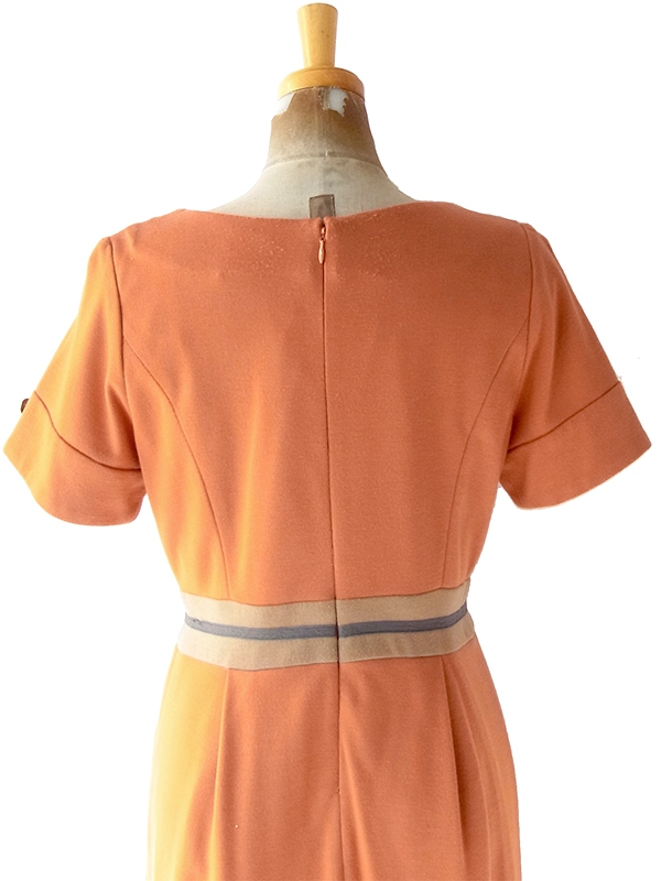 送料無料】La SCENE PRIVEE パステルオレンジ X ベージュ 生地切り返し