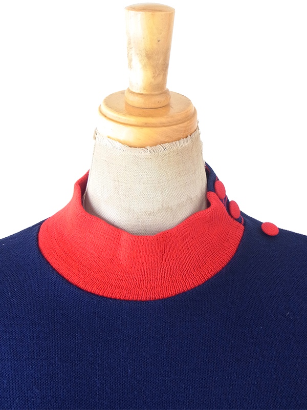 土日値下げ貴重60's vintage赤ワンピース　フランス　パリ　モッズレトロ 貴重60's vintage赤ワンピース フランス パリ モッズ レトロ コスモ