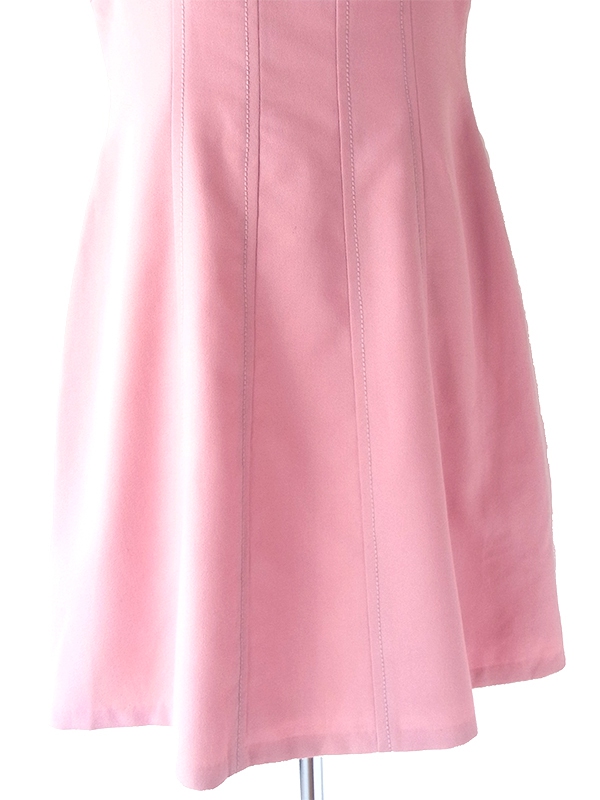 おまけ一枚付き！フランスヴィンテージ・柊柄 送料無料】フランス買い付け 70年代製 スモーキーピンク X