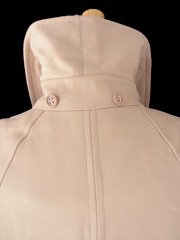 【送料無料】フランス買い付け 60年代製 ライトベージュ X 着脱可能なフード ヴィンテージ コート 25FC121【ヨーロッパ古着】