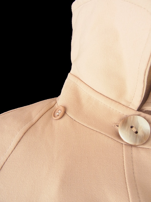 【送料無料】フランス買い付け 60年代製 ライトベージュ X 着脱可能なフード ヴィンテージ コート 25FC121【ヨーロッパ古着】