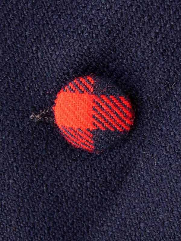 ヨーロッパ古着 フランス買付け 60年代製 ネイビー X レッド タータンチェック 切り返し ヴィテンージ ワンピース 25FC124