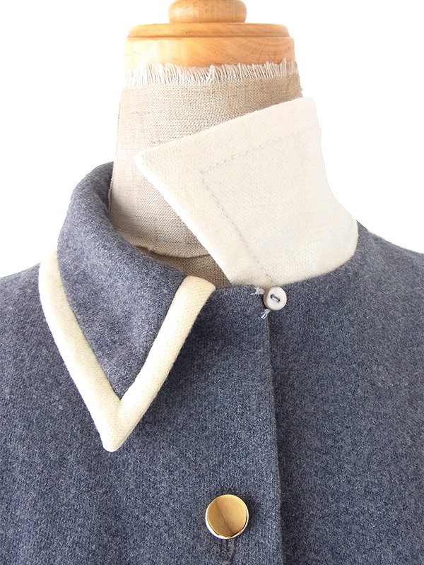 送料無料】 フランス買い付け 60年代製 グレイ X ホワイト