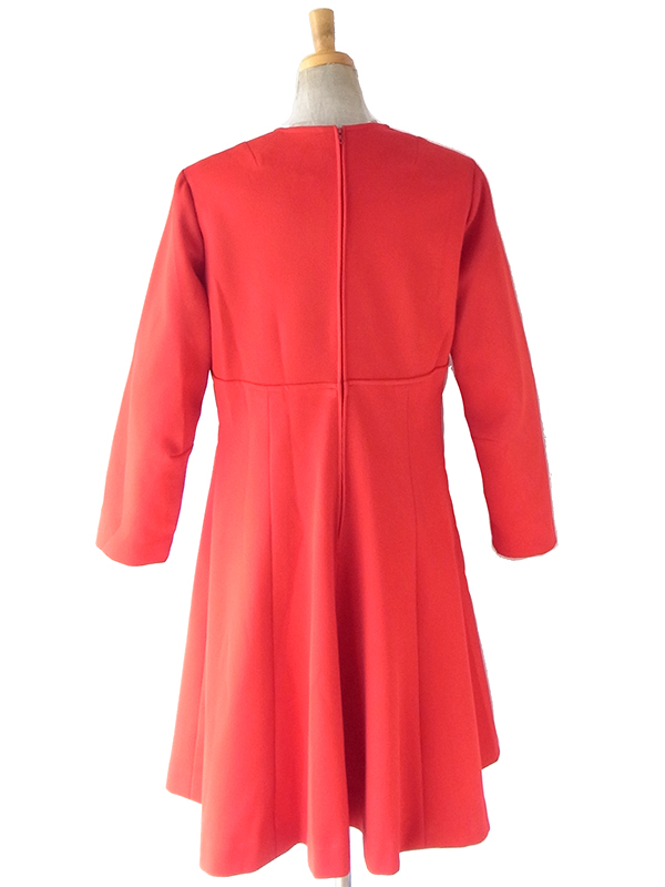 送料無料】70年代フランス製 レッドオレンジ ヴィンテージ フレア