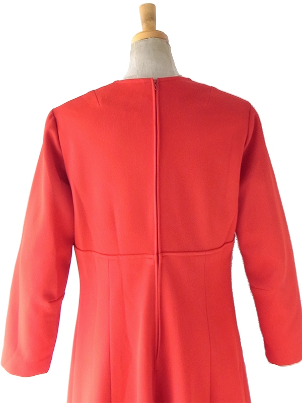 送料無料】70年代フランス製 レッドオレンジ ヴィンテージ フレア