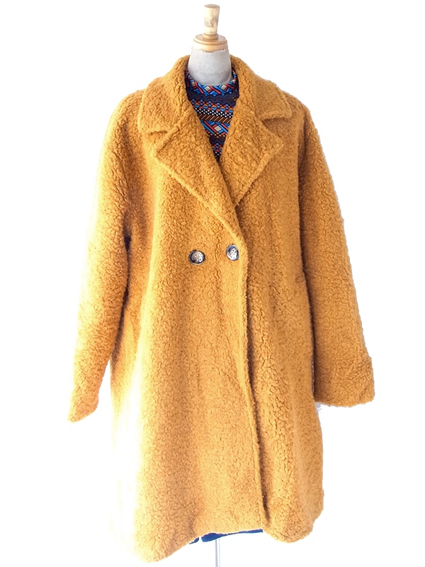 ヨーロッパ古着 70年代イタリア製 ハニーイエロー X カールボア コート 25FC309