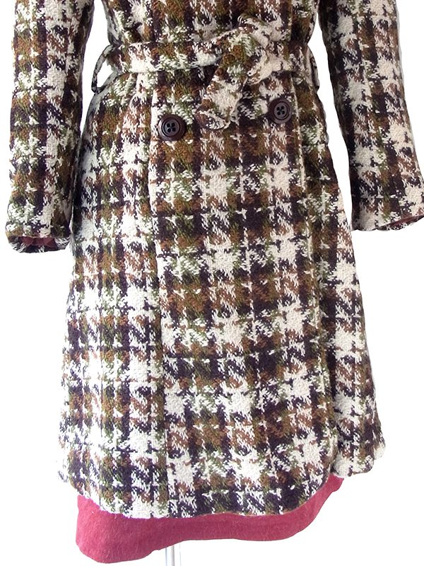 送料無料】 フランス買い付け 60年代製 アイボリー X ブラウン