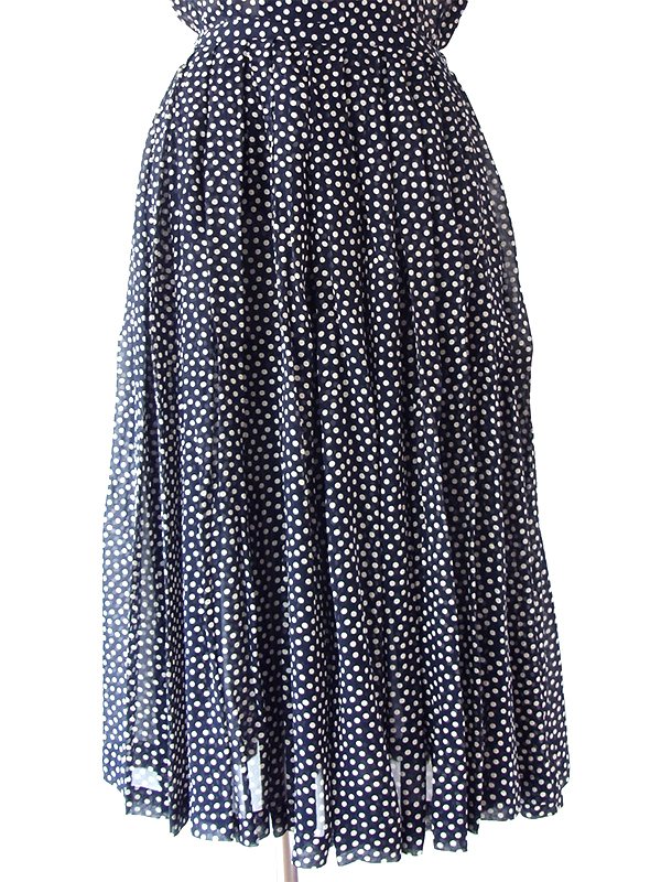【送料無料】日本製 絹100% YOSHIE INABA ツートーン 水玉 ワンピース 25SN002【おとなかわいい】