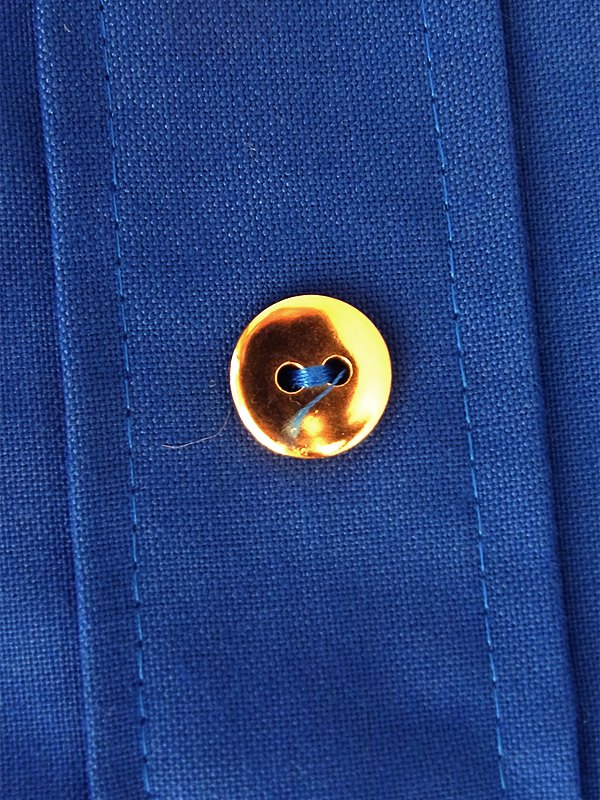 【送料無料】フランス買付け 70年代製 デッドストック ロイヤルブルー スタンドカラー ワンピース 26FC109【ヨーロッパ古着】