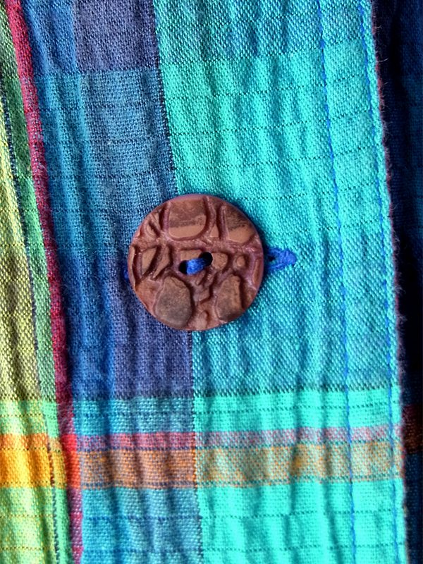 【送料無料】フランス買付け 60年代製 マルチカラー マドラスチェック X サッカー生地 ワンピース 26FC114【ヨーロッパ古着】