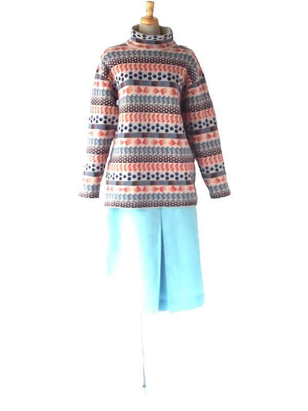 送料無料】KENZO PARIS マルチカラー 総柄 ハイネック ヴィンテージ