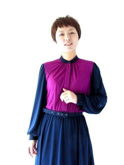 一点物の魅力♪、柔らかなドレープ、美しい配色の切り返しが上品なロンドン買い付けワンピ