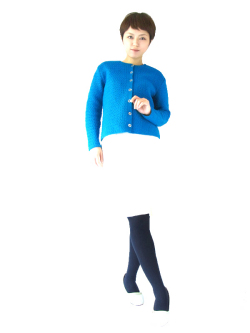 レトロガーリー】フランス買い付け ヴィンテージ ブルー ウール
