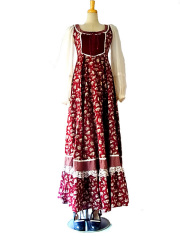 美品★　GUNNE SAX 白　花柄　ロング　ワンピース　ヴィンテージ　ドレス GUNNE SAX dress ガニーサックス花柄ワンピース | Little Trip