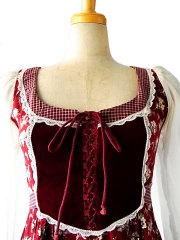 gunne sax ヴィンテージ　花柄ロングワンピース 送料無料】アメリカ製 GUNNE SAX 編み上げ 花柄 バーガンディー マキシ