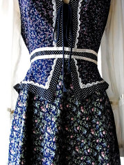 送料無料】アメリカ製 GUNNE SAX 編み上げ 花柄 ブルー
