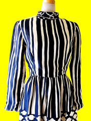 vintage 古着　ストライプ　ワンピース レトロポップ】ロンドン買付 ヴィンテージ ストライプ