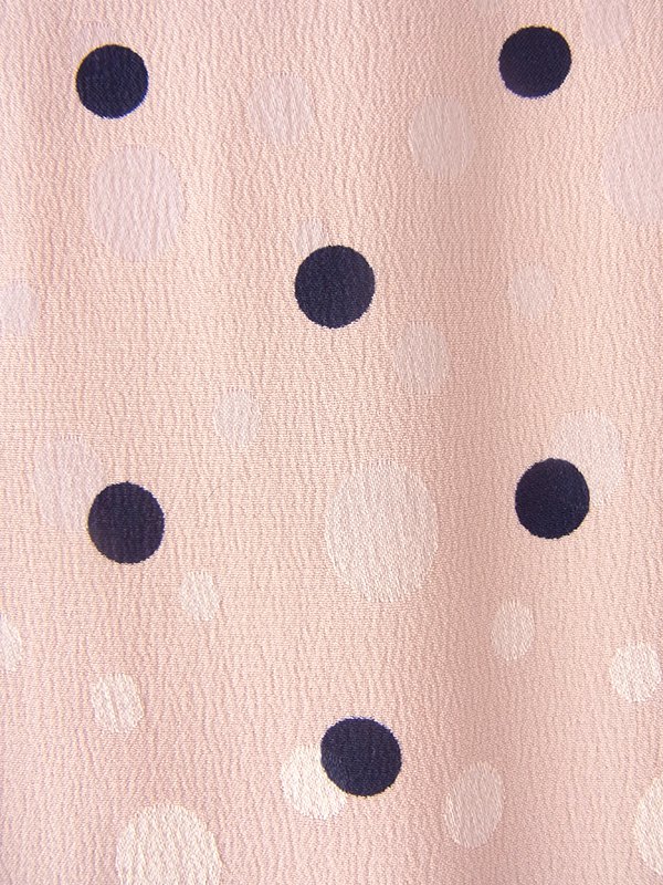 ヨーロッパ古着 ロンドン買い付け 60年代製 ピンク X ブラック 水玉 共布ベルト付き ヴィンテージ ドレス OD241